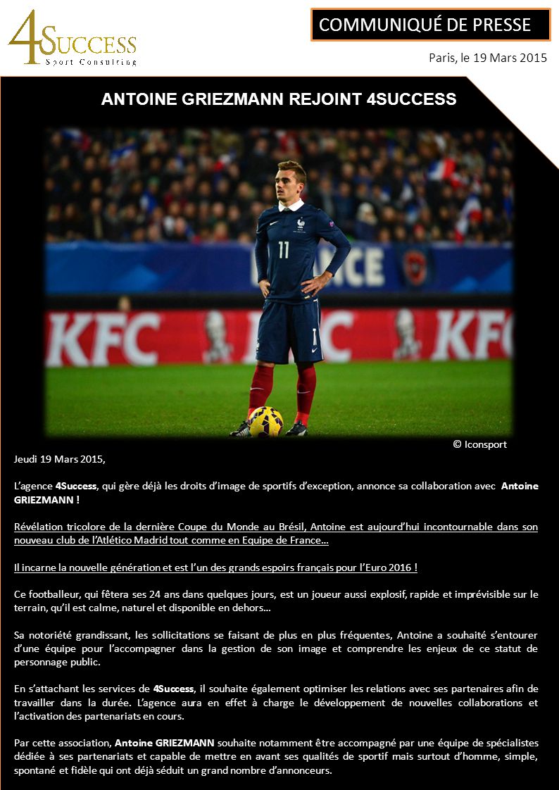 ANTOINE GRIEZMANN REJOINT 4SUCCESS ppt télécharger